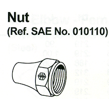 NUT SHORT 5/8OD 45D FLARE NICKEL PLATED BRASS - Instrumentation Parts